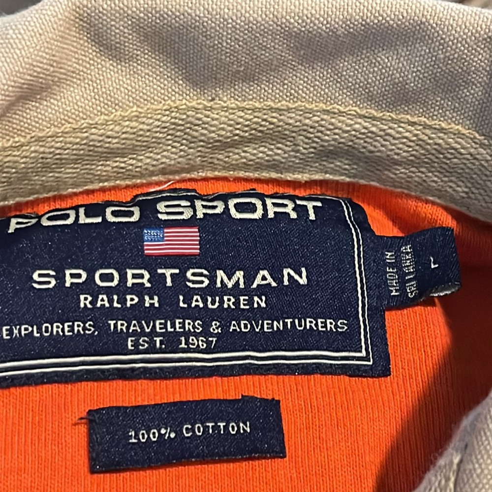 Polo Sport Ralph Lauren Sportsman vintage long sleeve shirt Mens Size Large - Picture 6 of 8